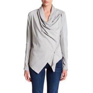 Blank NYC Cowl Faux Leather Gray Jacket